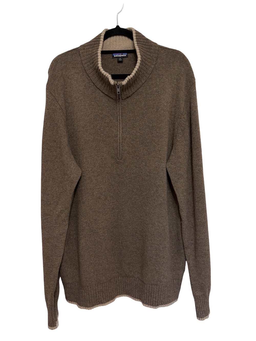 Patagonia Men’s Merlow Wool 1/4-Zip Sweater in Brown - Size XL